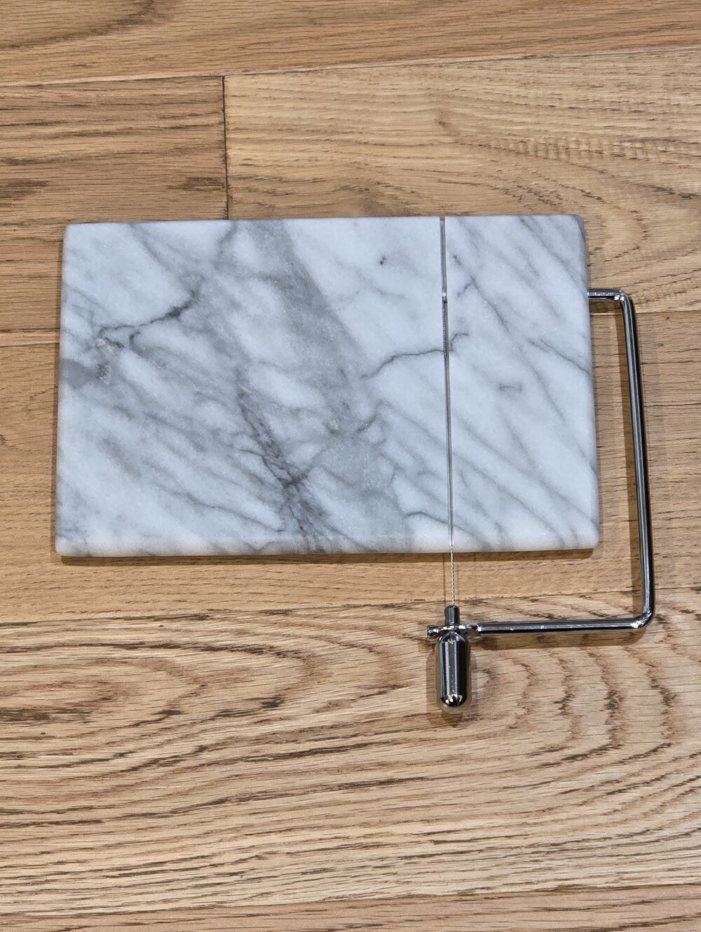 New Crate & Barrel French Marble Cheese Cutter/ Wire Cutting Board Charcuterie